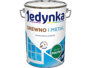 Zdjęcie: Emalia olejno-alkidowa drewno i metal zielony jasny 5 L połysk JEDYNKA