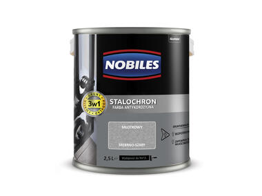 Farba antykorozyjna Stalochron 2,5 L młotkowy srebrno-szary NOBILES