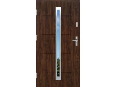 Drzwi zewnętrzne stalowo-drewniane Disting Nicolo 11 Orzech 90 cm lewe KR CENTER