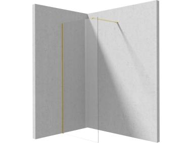 Zdjęcie: Ścianka Prizma Walk-In złoto szczotkowane 90x195 cm DEANTE