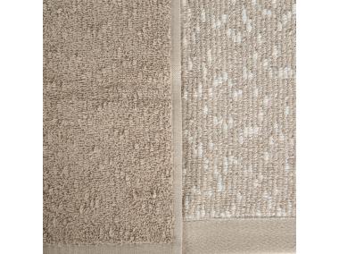 Zdjęcie: Komplet 2 szt. ręczników Tamina 50x90, 70x140 cm beżowo-brązowe EUROFIRANY