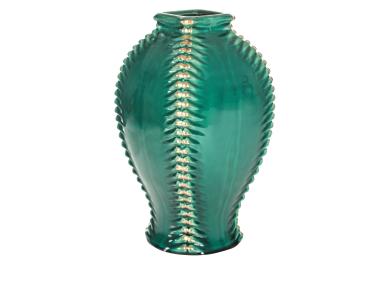 Zdjęcie: Wazon Elza 21x38 cm turkus-złoto EUROFIRANY