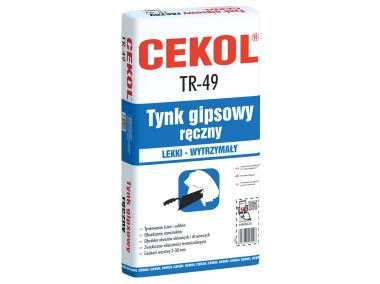 Zdjęcie: Tynk gipsowy ręczny TR-49 lekki 10 kg CEKOL
