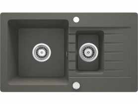 Zlewozmywak Zorba antracyt metalik granit 1,5K Z/O 760x440x164,3,5", space saver DEANTE