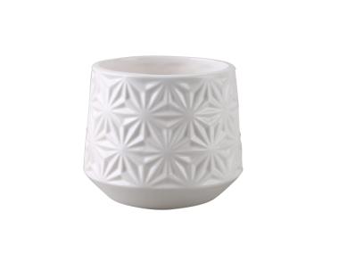 Zdjęcie: Osłonka ceramiczna Flower biała TAJEMNICZY OGRÓD