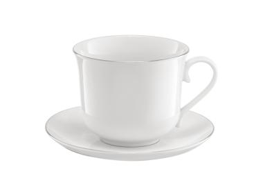 Zdjęcie: Filiżanka ze spodkiem Aura Silver 450 ml AMBITION