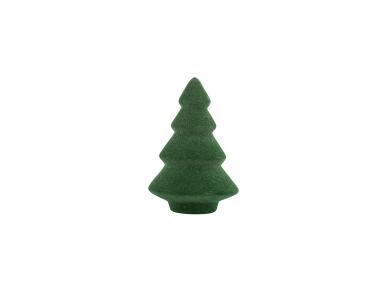 Zdjęcie: Figurka Choinka z welurowym wykończeniem 5,5x5,5x13 cm zielona ALTOMDESIGN