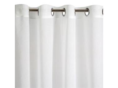 Zdjęcie: Zasłona Lottie 140x250 cm biało-zielona na przelotkach EUROFIRANY