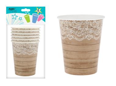 Zdjęcie: Kubki papierowe LGP Forest 270 ml,6 sztuk art. 22106 DECOR