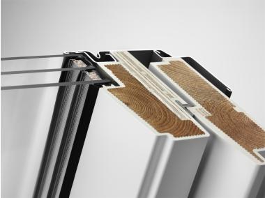 Zdjęcie: Okno GLU 1061B drewniano-poliuretanowe otwierane od dołu, 78x140 cm VELUX