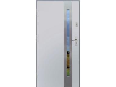 Drzwi zewnętrzne stalowo-drewniane Disting Otello 08B Biały 90 cm lewe KR CENTER