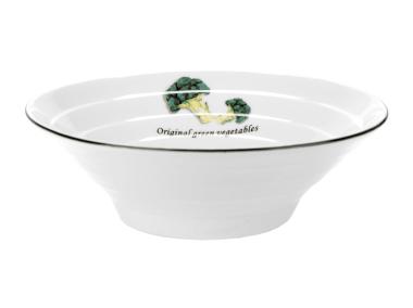Zdjęcie: Salaterka Toskania z porcelany New Bone fi 17,5 cm wzór 3 Broccoli DECOR