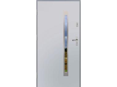 Zdjęcie: Drzwi zewnętrzne stalowo-drewniane Disting Otello 11B Biały 90 cm lewe KR CENTER