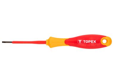 Zdjęcie: Wkrętak płaski 1000V, 2.5 x 75 mm, CrMo TOPEX