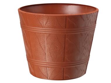 Zdjęcie: Doniczka drewnopodobna 22 cm terracota GARDEN LIFE