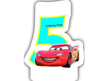 Zdjęcie: Świeczka urodzinowa 5 Cars neonowa DISNEY