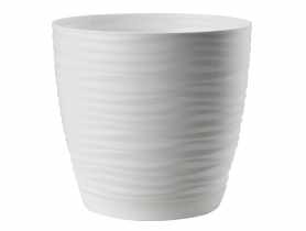 Doniczka Sahara Petit 17cm z podstawką biała VERDENIA