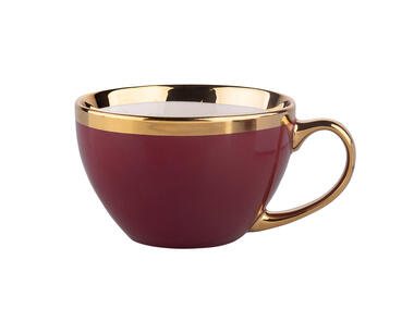 Zdjęcie: Filiżanka Aurora Gold Jumbo 400 ml bordowa ALTOMDESIGN
