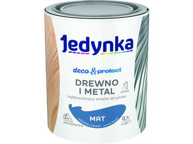 Zdjęcie: Emalia akrylowa Deco&Protect drewno i metal mat niebieski ciemny 0,7 L JEDYNKA