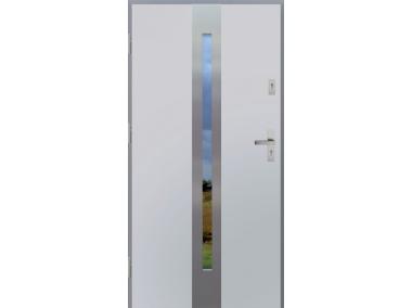 Drzwi zewnętrzne stalowo-drewniane Disting Otello 08 Biały 90 cm lewe KR CENTER
