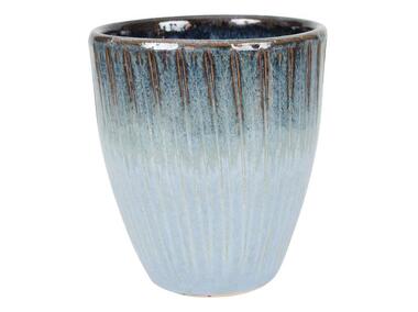 Zdjęcie: Donica ceramiczna szkliwiona błękitna 32x36,5 cm CERMAX