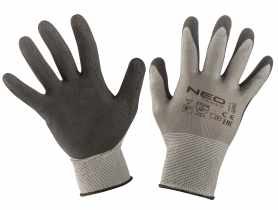 Rękawice robocze, poliester, pokryty  latexem (foam) 3141X, rozmiar 9 NEO