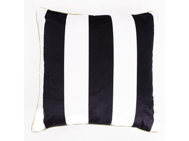 Zdjęcie: Poszewka pierrot i pasy chic obsession no.1 biało-czarna+złota obszywka 45x45 cm CHIC HOME
