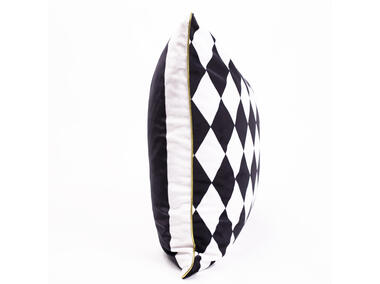 Zdjęcie: Poszewka pierrot i pasy chic obsession no.1 biało-czarna+złota obszywka 45x45 cm CHIC HOME