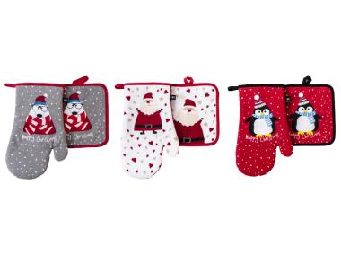 Komplet kuchenny 2-częściowy Snow-Fun bawełna 19x30+20x20 cm BBK