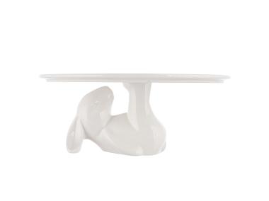 Zdjęcie: Patera z zajączkiem 25x25x9 cm porcelana kremowa ALTOMDESIGN