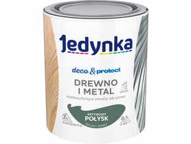 Farba do drewna i metalu Deco&Protect satynowy połysk zielony ciemny 0,7 L JEDYNKA