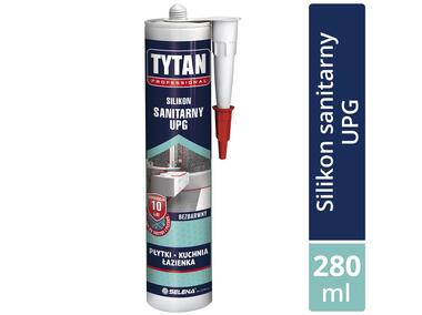 Zdjęcie: Silikon sanitarny bezbarwny UPG 280 ml TYTAN PROFESSIONAL