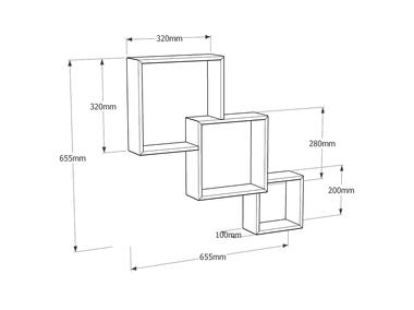 Zdjęcie: Półka modułowa splatana FIS 1 wenge 320x280x200 mm VELANO