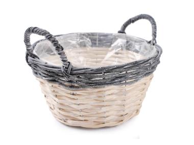 Zdjęcie: Osłonka wiklinowa z uchwytami 26x26x13/19 cm TIN TOURS