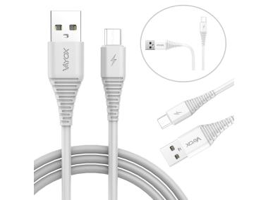 Zdjęcie: Kabel USB - micro USB 1 m biały VA0055 VAYOX