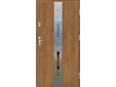 Zdjęcie: Drzwi zewnętrzne stalowo-drewniane Disting Otello 12 Winchester 90 cm prawe KR CENTER