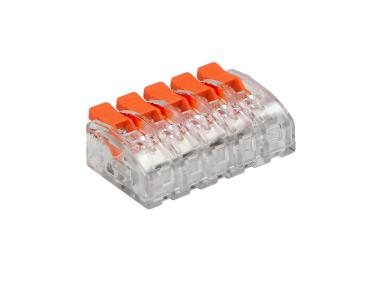 Zdjęcie: Złączka instalacyjna zaciskowa 5-przewodowa; na dowolny przewód 0,2-4mm2; IEC 450V/32A; 10 szt. ORNO