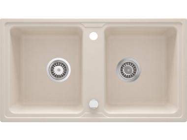 Zdjęcie: Zlewozmywak Zorba beż granit 2K B/O 780x435x180, 3,5", space saver DEANTE