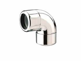 Kolanko 90 stopni 32x32 mm, wykonane z mosiądzu pokrytego warstwą chromu MCALPINE