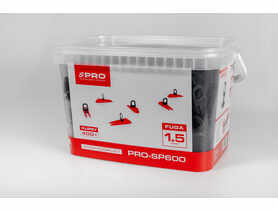 System poziomujący PRO-SP600 1,5 mm klipsy 400 szt. wiadro 5 L PRO