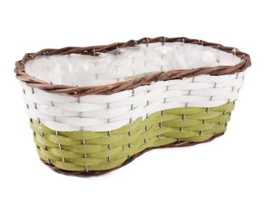 Zdjęcie: Koszyk z folią do obsadzania kwiatami 35x19x13 cm TIN TOURS