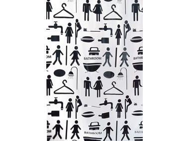 Zdjęcie: Zasłonka prysznicowa Peva Couple 180x200 cm BISK