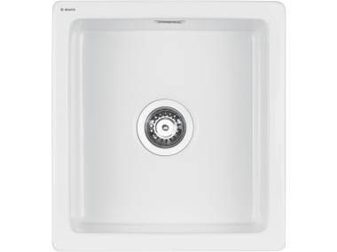 Zlewozmywak Sabor ceramiczny biały 1K B/O 450x478x217 + space saver DEANTE