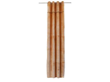 Zdjęcie: Zasłona welwetowa z wszywką z ekoskóry posh chic złoty 140x270 cm CHIC HOME
