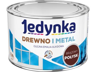 Zdjęcie: Emalia olejno-alkidowa drewno i metal brąz 0,36 L połysk JEDYNKA