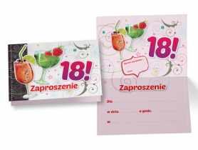 Zaproszenie ZZ-038 Urodziny 18 - drinki KUKARTKA