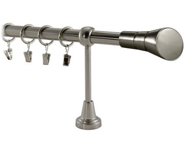 Zdjęcie: Karnisz pojedynczy Valentina fi 19 mm - 200 cm rullo nikiel folia KARWEL