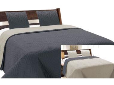Zdjęcie: Narzuta Vigo II 180x220+2/40 cm 035 dark grey-silver EUROMAT