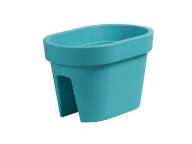 Zdjęcie: Donica Lofly Railing turkus morski 27 cm PROSPERPLAST