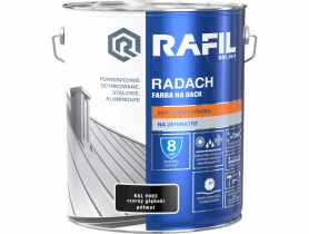 Farba na dach Radach czarny RAL9005 10L RAFIL